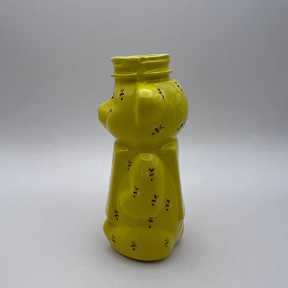 Yellow bee honey bear bud vase